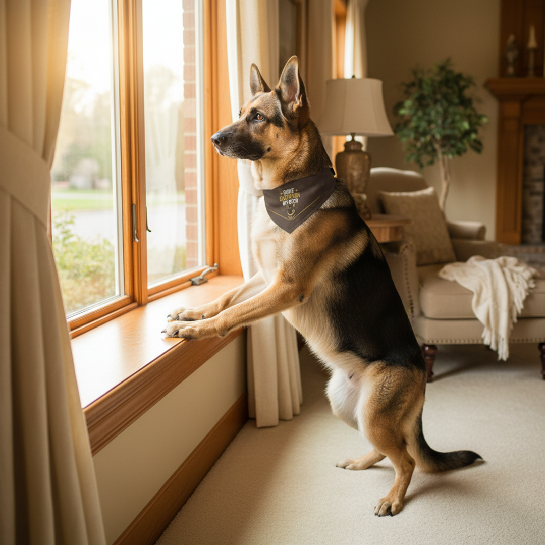German Shepherd Bandana — Chief Suspicion Officer on Duty