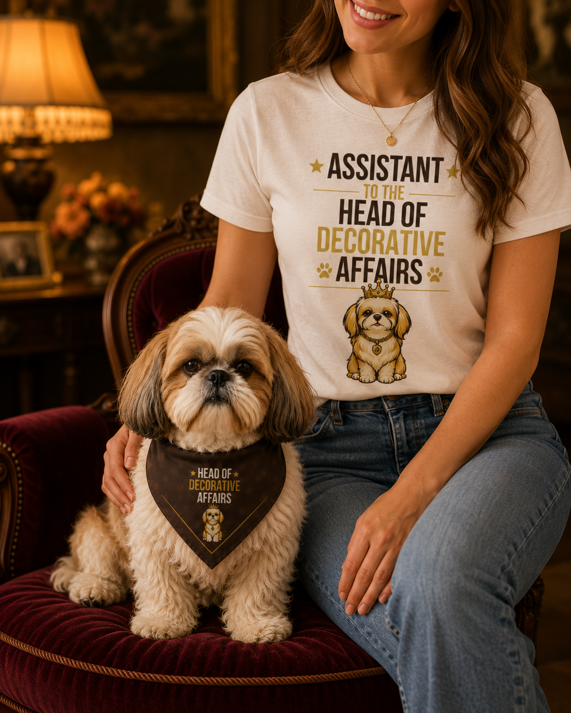 Shih Tzu Bandana — Head of Decorative Affairs on Duty