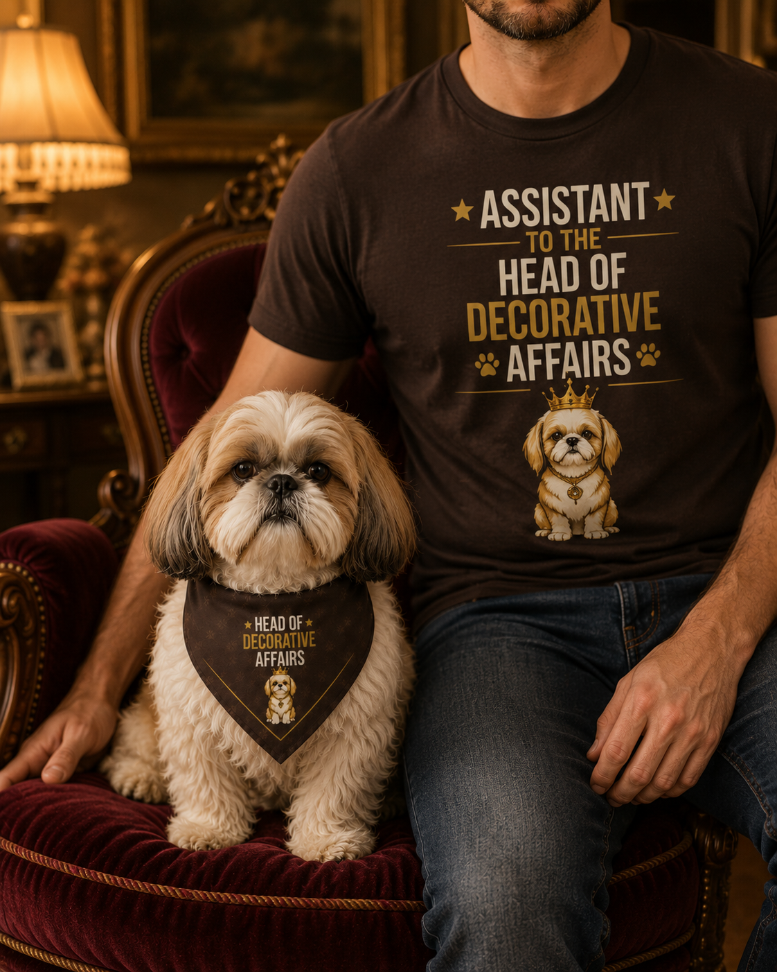 Shih Tzu Owner T-Shirt — Assistant Head of Decorative Affairs